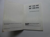 Original Massey Ferguson Betriebsanleitung MF 158 MP und MF 158-8G