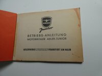 Original Adler Junior Betriebsanleitung