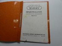 MWM Klein-Dieslemotoren AKD 10 Z Ersatzteilliste
