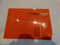 Original Deutz Fahr Betriebsanleitung Traktor DX 80, DX 86, DX 92, DX 110, DX 120