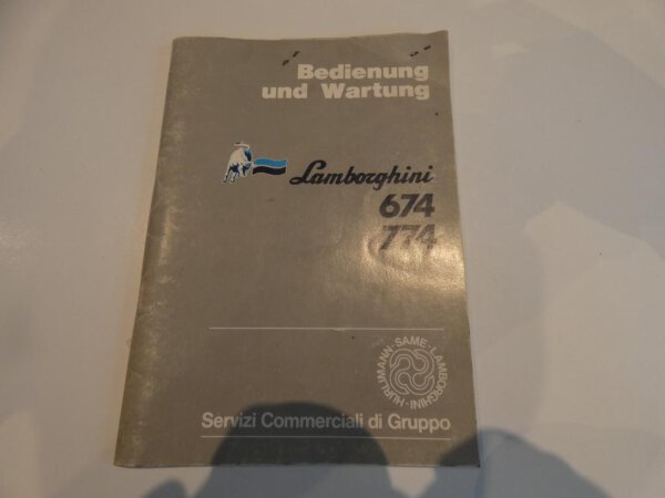 Bedienungsanleitung Betriebsanleitung Lamborghini 674 774