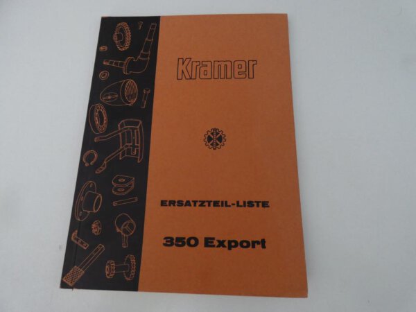 Original Ersatzteilliste Kramer Traktor 350 Export - Ersatzteilkatalog