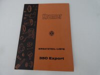 Original Ersatzteilliste Kramer Traktor 350 Export - Ersatzteilkatalog