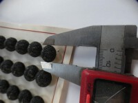 36 Stück Alte Glasknöpfe auf Musterkarte Knopfkarte Antik schwarz ca 14mm