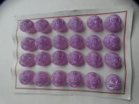 24 Stück Alte Glasknöpfe auf Musterkarte...