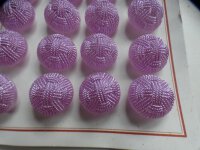 24 Stück Alte Glasknöpfe auf Musterkarte...