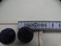 12 Stk Alte Glasknöpfe auf Musterkarte Knopfkarte Antik ca.23mm Lila