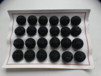 24 Stück Alte Glasknöpfe auf Musterkarte...