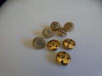 24 Alte Metallknöpfe Antik Tracht ca 17mm Gold