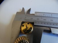24 Alte Metallknöpfe Antik Tracht ca 17mm Gold