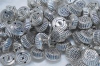 34 Stück Alte Metallknöpfe Antik ca 17mm  Knopf  Silberfarben