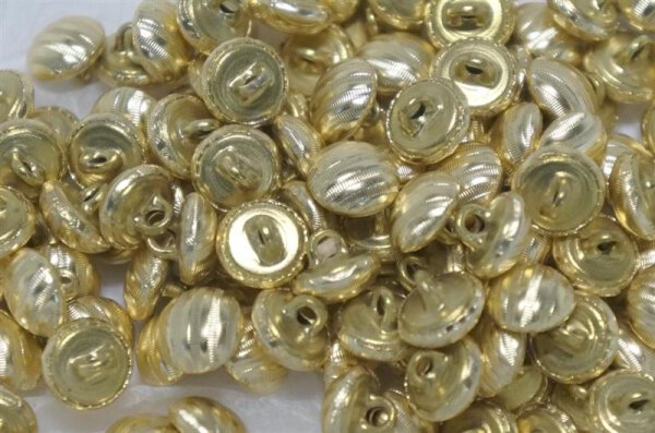 50 Stück Alte Metallknöpfe Antik ca 10mm  Knopf Goldfarben